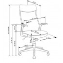 Кресло компьютерное HALMAR ARCTIC светло-серый/серый